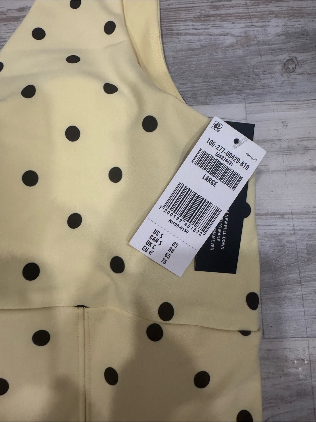 Abercrombie & Fitch Yellow Polka Dot Sleeveless Dress — image 4 of 4